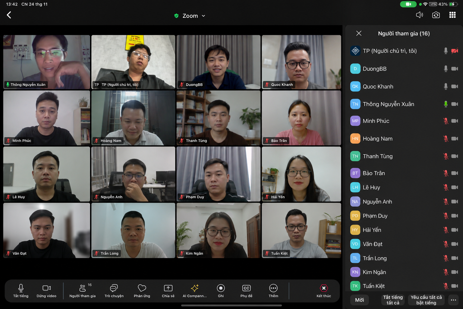 Lớp học Zoom TP Trading